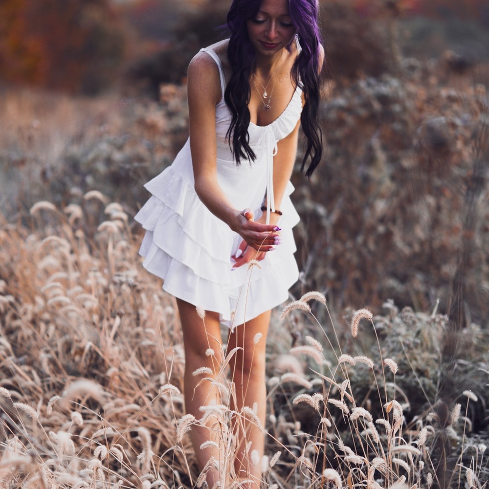 White Ruffled Dress - Picture 4 of 4